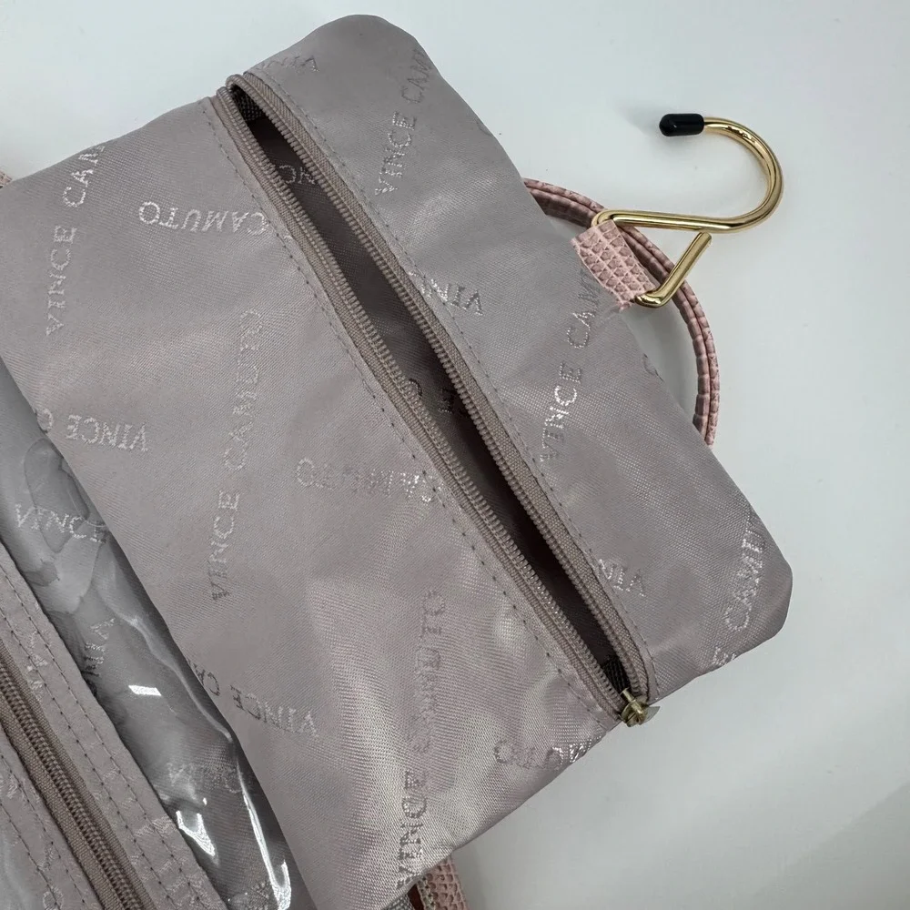 Vince Camuto Pink Cosmetic‎ Hanging Toiletry Bag Travel Organizer Case